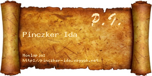 Pinczker Ida névjegykártya